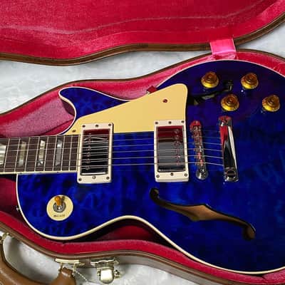 NEW ! Gibson Custom Shop 1959 Les Paul - Blue Gloss Finish - Hand Picked AAAA Quilt Maple Top - F-Holes - One Off! Super RARE! Authorized Dealer - Only 7.2lbs - G07178 image 16