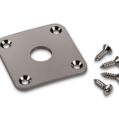 Schaller Curved Input Jack Plate for Gibson Les Paul Guitar - RUTHENIUM