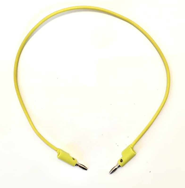 Banana patch cable 45cm Yellow image 1