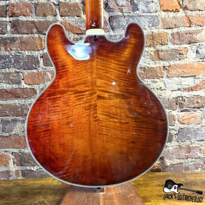 Eastman T186MX Semi-Hollow Electric Guitar w/ Gibson Pickups & HSC (2008 - Root Beer Flame) image 12