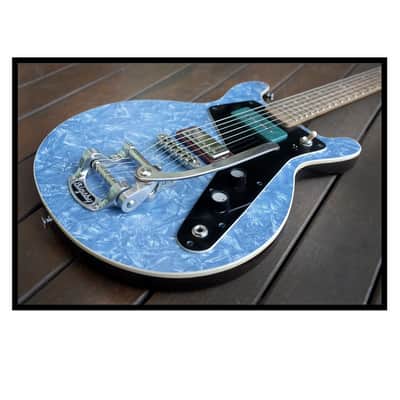 Harvester Double Cut Recycler Blue/Sunburst 2020/New Ser # 139 (Authorized Dealer) DEMO VIDEO ADDED image 2
