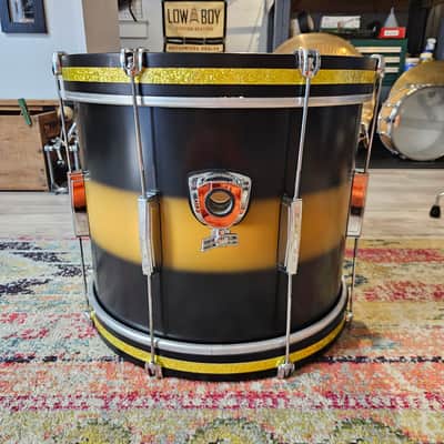 Ludwig Club Date USA 18-14-10" Maple/Poplar 7-ply Shells - Black/Gold Duco image 2