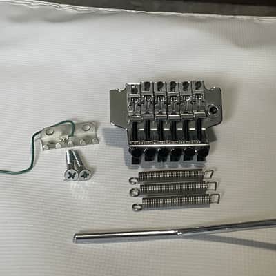 1990's Korean Ibanez RG Series SLT101 SLT-101 Chrome Floyd Rose Single Locking Tremolo Bridge & Arm image 1