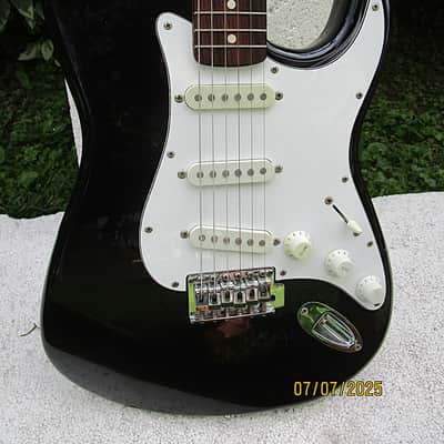 Fender Squier Stratocaster Guitar, 1993, Mexico, Black, Excellent Condition image 1