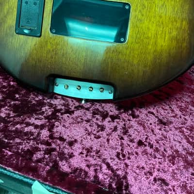 Sonicguitars ac4  acoustic electric hollowbody bass 2023 - Burst image 9