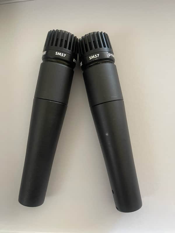 Shure SM57 Cardioid Dynamic Microphone 1984 - Present - Black QTY 2 image 1