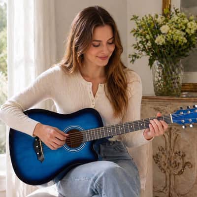 🎸Acoustic Electric Bass Guitar with a Rosewood Fretboard +Soft Case/Gig Bag +Strap +Cable +Picks!🎸 image 11