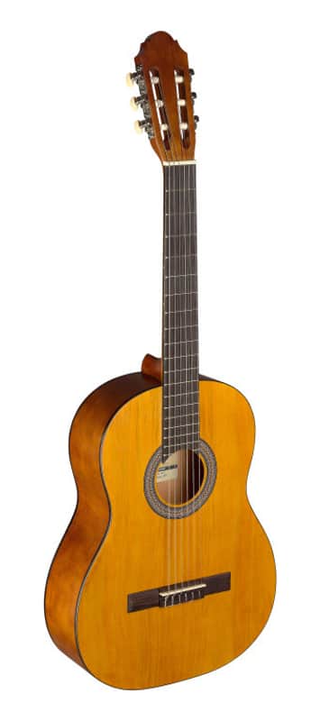 STAGG 4/4 Natural Wood Finish Classical Guitar With Linden Top Full Size W Nylon Strings image 1