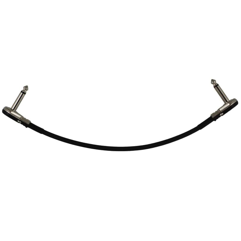 10" Castline Silver Mogami 2319 Guitar Pedal Board Patch Cable TS Low Profile Pancake Connector image 1