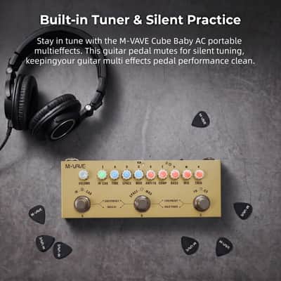 M-vave Cube Baby AC Acoustic Guitar Multi Effects Pedal, Portable Acoustic Guitar Effects Pedal with IR Loader Cabinet (Price includes the import duty for US buyer) image 6