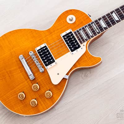 1992 Gibson Les Paul Classic Plus Trans Amber Flame Top, 100% Original w/ Case, Lightweight image 1