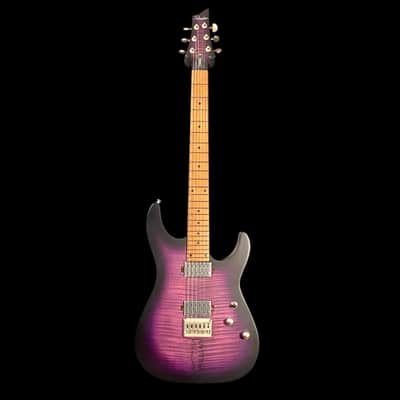 Schecter C-1 Standard Plus Electric Guitar - Transparent Purple Burst image 3