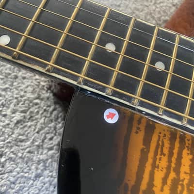 Veneer Tiger Maple Top 40 Inch Acoustic Guitar, Mahogany Neck Rosewood Fretboard image 9