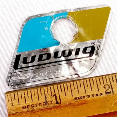 Ludwig Rounded Blue/Olive Badge #3041369 1983 Snare/Tom/Bass Drum Chicago,IL B/O image 1