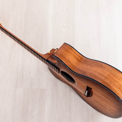 2022 Taylor Custom Grand Auditorium Acoustic Electric Guitar Flame Koa w/ Florentine Cutaway, Short Scale image 12