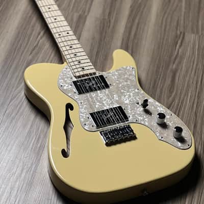 Fender Japan MIJ FSR Collection Traditional 70s Telecaster Thinline with Maple FB in Vintage White image 2