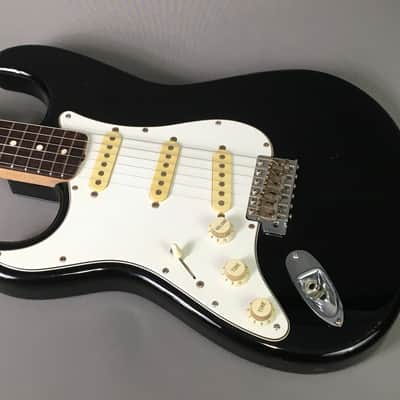 LEFTY! 1986 Vintage Fender Squier ‘62 Left Strat Guitar Fujigen E Serial Relic Mayer Black 1 Tribute 7.2 Lb HSC image 11