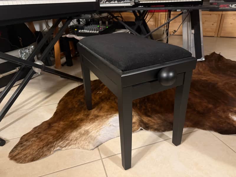 Piano Bench with Adjustable Cushioned Seat image 1
