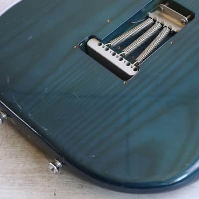 1989 Schecter Japan "East Series" HSS Stratocaster (Transparent Turquoise) image 9