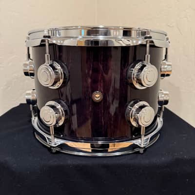 DW Collector's Series 333 Pure Maple 7x10 Rack Tom in Ebony Stain Gloss Lacquer with Chrome Hardware (Rm4) image 5