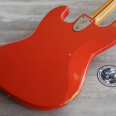 1999 Fender Japan JB75 '75 Reissue Jazz Bass (Fiesta Red) image 10