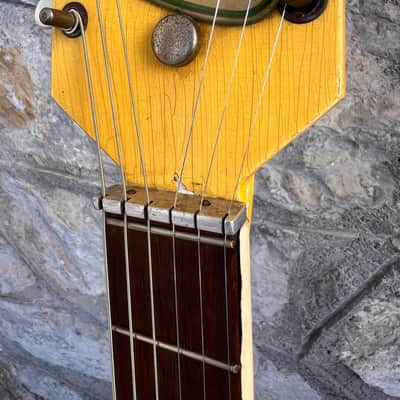 Spectacular 1950s Italian Wandre Framez Piper – Rare Yellow Crackle with Wood Neck image 7
