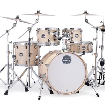 Mapex Mars Maple Natural Satin Fusion Drums 5pc Shell Pack 20/10/12/14/14 | NEW Authorized Dealer image 1
