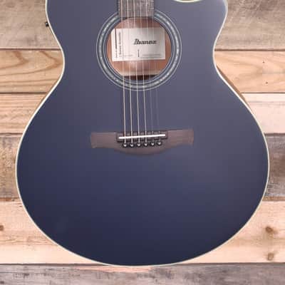 Ibanez AE100 Acoustic/Electric Guitar Dark Tide Blue Flat image 1