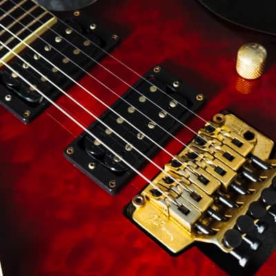 B.C. Rich Warlock-920JE - See Through Red Burst - VERY GOOD condition image 6