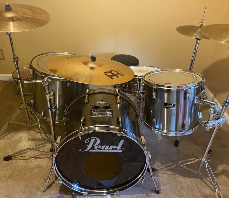 Pearl Export Series 1990's Smokey Chrome. (Halloween Sale) See Video! image 1