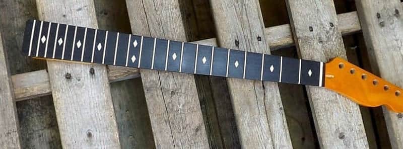 canadian maple T1 guitar neck with diamond inlays steel frets bone nut guitar neck diy project image 1