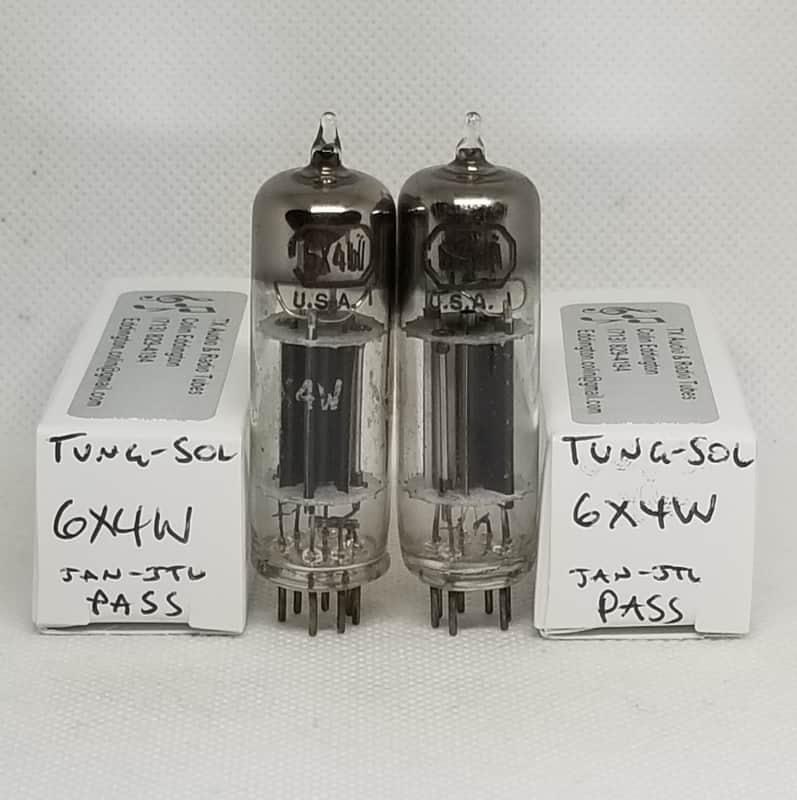 Tung-Sol JAN 6X4W Matched Pair NOS Rectifier 6X4 EZ90 image 1