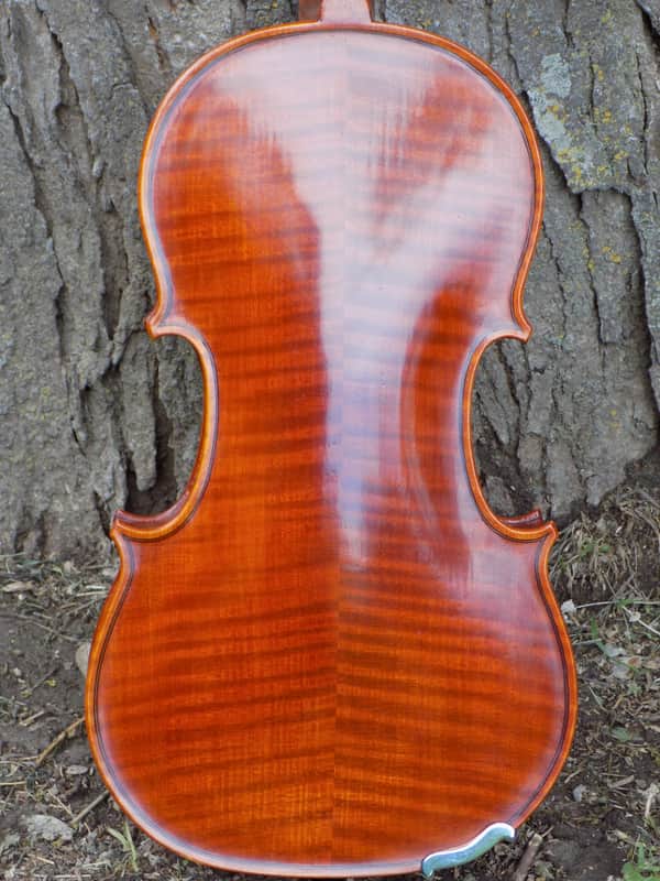 Crow Creek Fiddles Handmade Professional Violin, Red-Brown, With Beautifully Flamed Maple! image 1