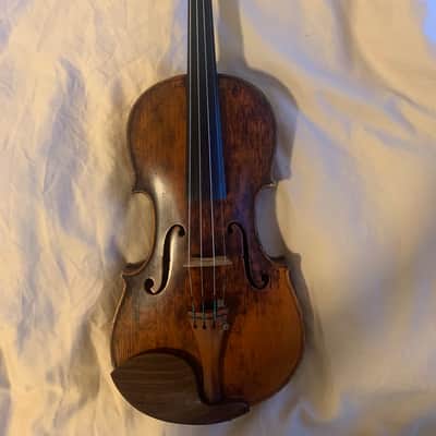 Violin Antonio Stradivarius label German violin 1800s Brown image 1