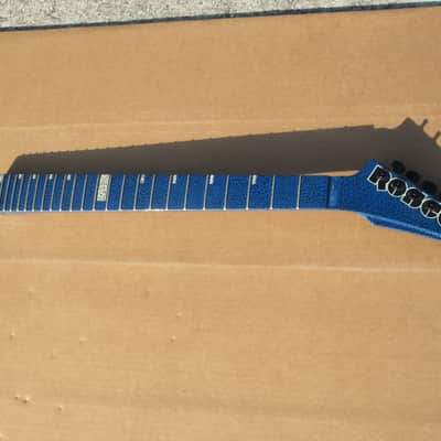 Vintage 80s Roscoe Blue Leopard Guitar Neck Rare image 1