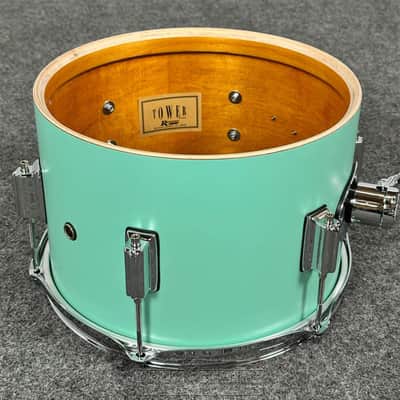 Rogers Tower 3pc Drum Set Seafoam Green 18/12/14 image 6