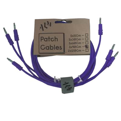 ALM Busy Circuits ALM-PC001x90 Eurorack Patch Cables (3 x 90cm) - Purple image 2