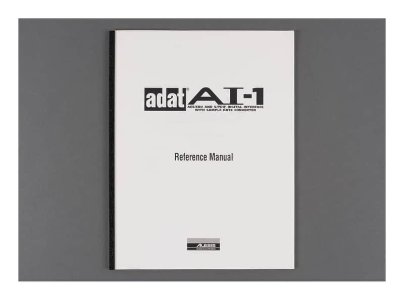 Alesis AI-1 Reference Manual image 1