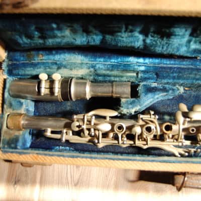 Noblet Metal Clarinet -1950's W/Original Case 1950's Silver image 6