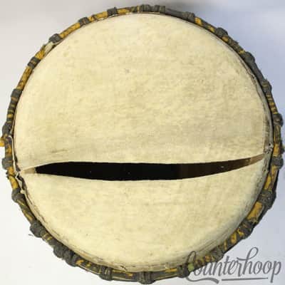 Djembe Drum Solid Mahogany 25x12" Vintage image 2