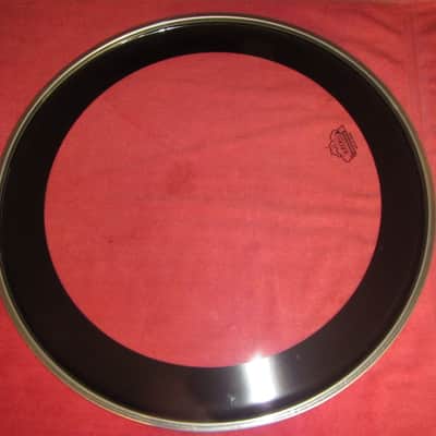 Ludwig 20 inch Rockers bass/kick drum head 2000's - clear/black edge image 3