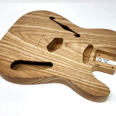 Brio 1 piece Roasted Swamp Ash Body T-style Thinline - Unfinished 3.2lb image 1