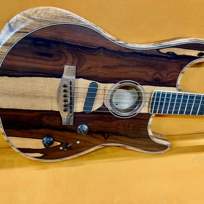 Fender Limited Edition American Acoustasonic Stratocaster 2020 - Exotic Ziricote image 2