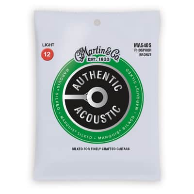 Martin MA540S Authentic Acoustic Marquis Silked Phosphor Bronze Acoustic Guitar Strings - Light (.12 - .54)