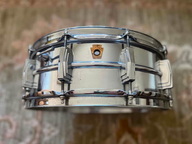 1960s Ludwig LM400 Supraphonic 5x14" 10-Lug Aluminum Snare Drum 1985 - Present - Chrome-Plated image 1