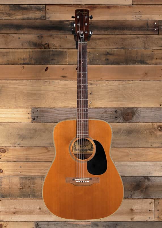 Yamaki Deluxe Acoustic Guitar Folk 0 Western Natural Type 1 deluxe