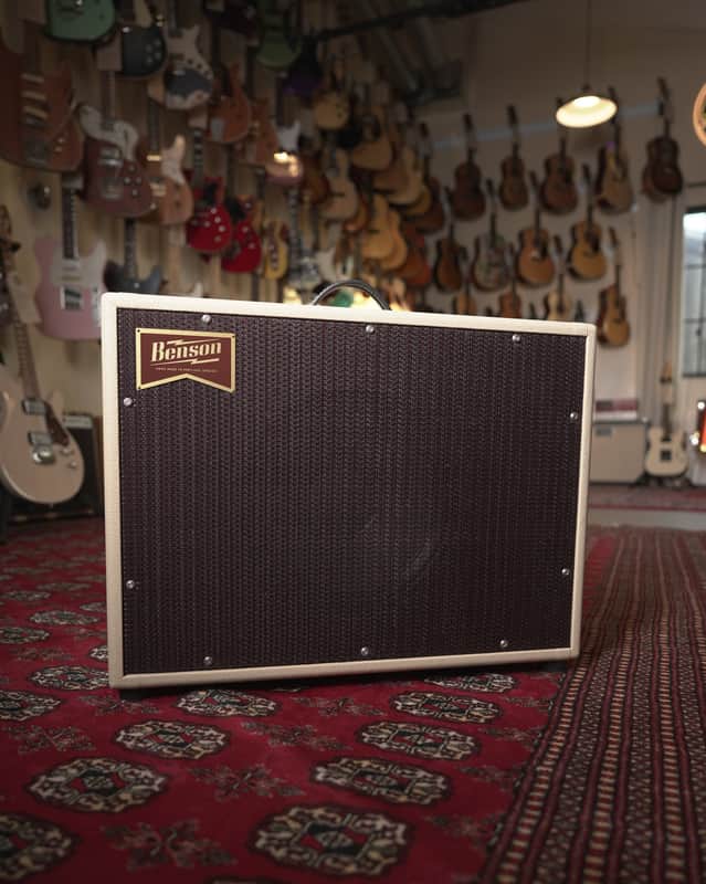 Benson Amps Monarch Reverb Plus 15w 1x12" Tube Guitar Amp Combo - Blonde Tolex w/ Purple Grille image 1