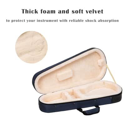 Crossrock Mandolin Foam Case for A & F Style | Lightweight Blue Gig Bag with Plush Interior & Storage (CRP300MAFBL) image 6