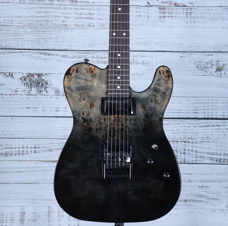 Schecter Standard Series PT Electric Guitar | Black Fade Burst Burl image 1