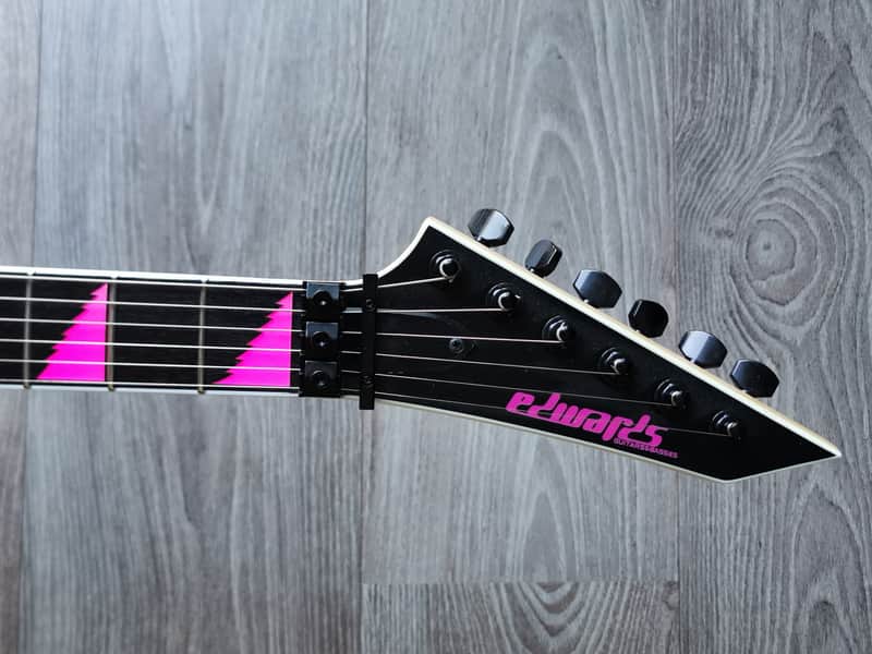 Edwards ESP Alexi Laiho AL-166 Pink Sawtooth Played & Signed by